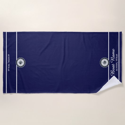 Navy Blue Badhanddoek (Voorkant)