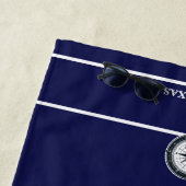 Navy Blue Badhanddoek (In situ)