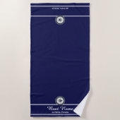 Navy Blue Badhanddoek (Voorkant)
