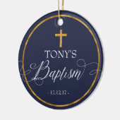 Navy Blue Baptism Ornament (Links)