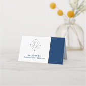 Navy Blue Bar Mitzvah Baseball Ticket Seat (Achterkant)