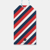 Navy Blue Bar Mitzvah Cadeaulabel (Achterkant)