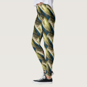 Navy Blue Bass Fish Womens Leggings (Links)
