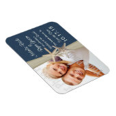 Navy Blue Beach Save the Date Foto Magneet (Rechterzijde)