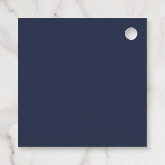 Navy Blue Bedankjes Labels (Achterkant)