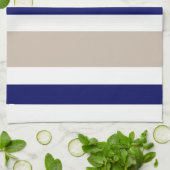 Navy Blue Beige & White Kitchen Towel Gift Theedoek (Gevouwen)