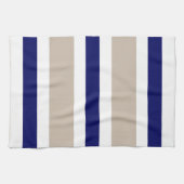 Navy Blue Beige & White Kitchen Towel Gift Theedoek (Horizontaal)