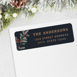 Navy Blue Berry Branch Vakantieadres Etiket