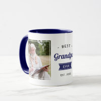 Navy Blue Best Grandpa Ever Grandfather Foto