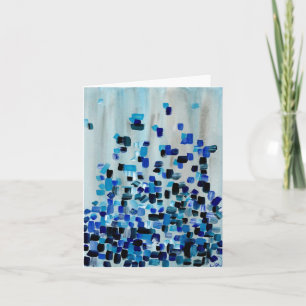 Navy Blue Blauwgroen Waterverf Note Bedankkaart