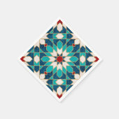 Navy Blue Blauwgroen witte marmer Marokkaanse moza Servet (Hoek)