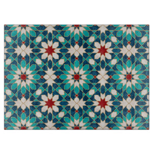 Navy Blue Blauwgroen witte marmer Marokkaanse moza Snijplank