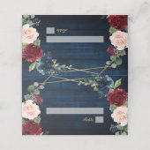 Navy Blue Blush Burgundy Gold Geometric Weddenscha (Buitenkant ongevouwen)