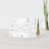 Navy Blue Blush Marble Geometric Foto bedankt Kaart (Achterkant)