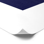 Navy Blue Blush-minimaliskleurenblok Poster (Hoek)