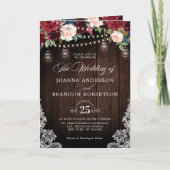 Navy Blue Blush Pink Rose Boho All in one Weddensc (Voorkant)