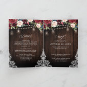 Navy Blue Blush Pink Rose Boho All in one Weddensc (Binnen)