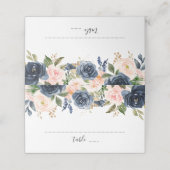 Navy Blue Blush Pink Rose Boho Wedding (Buitenkant ongevouwen)