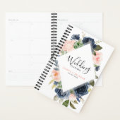 Navy Blue Blush Pink Rose Boho Wedding Planner (Display)