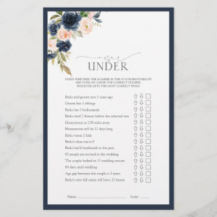 Navy Blue Blush Pink Waterverf Vrijgezellenfeest