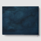 Navy Blue Blush roze Rose Botanical Gastenboek (Achterkant)