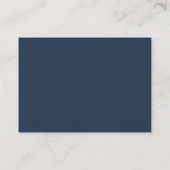 Navy Blue Blush Wedding Hotel Accommodatie Cards Informatiekaartje (Achterkant)