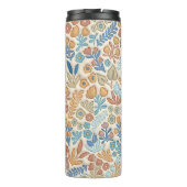 Navy Blue Boho Floral 3D Effect Mama Thermosbeker (Achterkant)