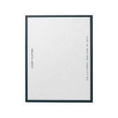 Navy blue border Business Formal Notitieblok (Gedraaid)