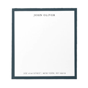 Navy blue border Formal Note pad Notitieblok