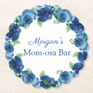 Navy Blue Boy Baby Paper Onderzetter