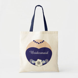Navy Blue Bridesmaid Wedding Tas