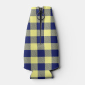 Navy Blue Buffalo Plaid Flesjeskoeler (Achterkant)