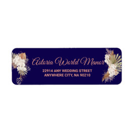 Navy Blue Burgundy Gold Blush Wedding address Etiket