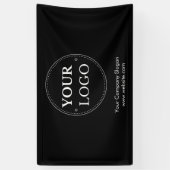 Navy Blue Business Corporate Logo Professional Spandoek (Verticaal)