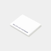Navy Blue Business Name Post-it Notes (Schuin)