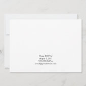 Navy Blue Butterflies wervelingen Post Wedding Kaart (Achterkant)