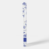 Navy Blue Butterfly Toile iPhone 14 Pro Hoesje (Achterkant / Links)