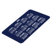Navy Blue Calendar 2021 Large Flexible Magnets Magneet (Linkerzijde)