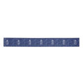 Navy Blue Camo houdt kalm en Jouw tekst Lint (Voorkant)