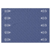 Navy Blue Camo houdt kalm en Jouw tekst Tafelkleed (Voorkant (Horizontaal))
