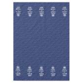 Navy Blue Camo houdt kalm en Jouw tekst Tafelkleed (Voorkant)