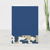 Navy Blue Camouflage 18th Birthday Kaart (Achterkant)