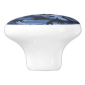Navy Blue Camouflage Jouw naam personaliseren Keramische Knop (Zijkant)
