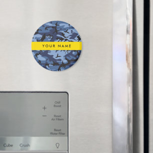 Navy Blue Camouflage Jouw naam personaliseren Magneet