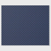 Navy Blue Carbon Fiber Print Cadeaupapier (Vlak)