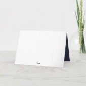 Navy Blue Celestial Starry Moon Phase Dank u Bedankkaart (Achterkant)