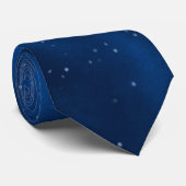 Navy blue Celestial Universe Wedding Stropdas (Opgerold)