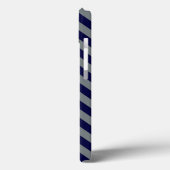 Navy Blue, Charcoal Large Chevron ZigZag Pattern Case-Mate iPhone Case (Achterkant / Links)