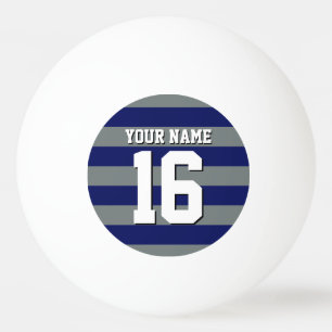 Navy Blue Charcoal Team Jersey Preppy Stripe Pingpongballen