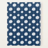 Navy Blue Cheerleader Pom Pom Pattern Planner (Achterkant)